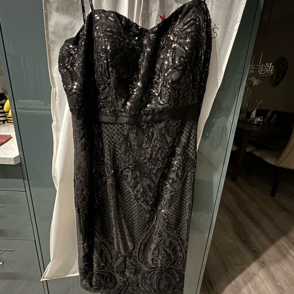 Size 22 xl city chic sequin cocktail dress black nwt